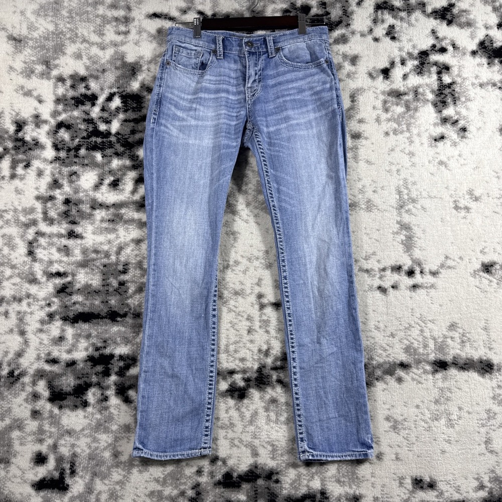 BKE Alec Jeans Mens Size 29S Light Wash Straight Leg Low Rise Cowboy